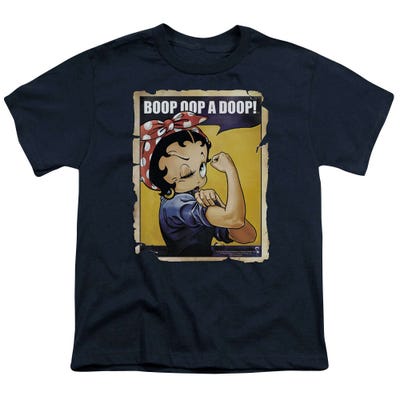 Betty Boop Muscle Power Boop Oop A Doop! Kids T-Shirt