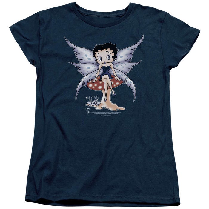 Betty Boop Mushroom Fairy Womens T-Shirt