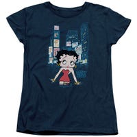 Betty Boop New York Time Square Womens T-Shirt
