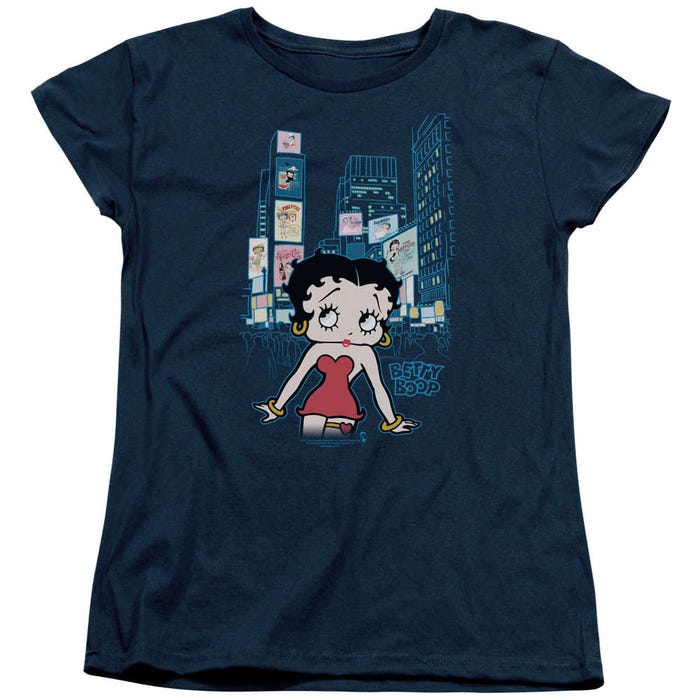 Betty Boop New York Time Square Womens T-Shirt