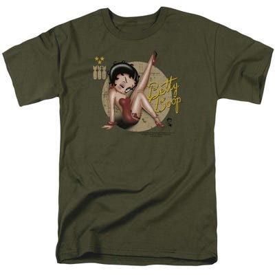 Betty Boop Nose Art Military T-Shirt