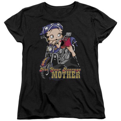 Betty Boop Not Your Average Mother Biker Girl Womens T-Shirt