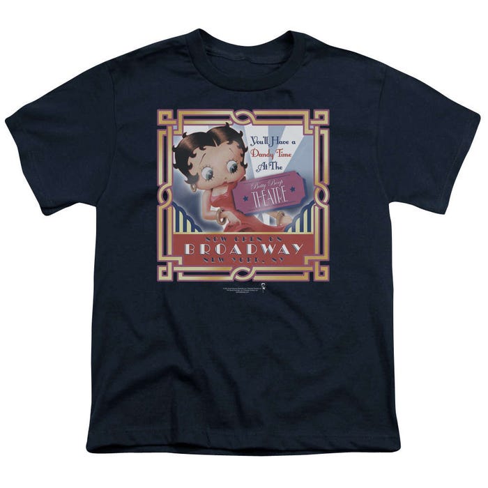 Betty Boop Now Open on Broadway New York Kids T-Shirt
