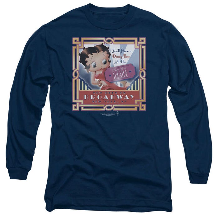 Betty Boop Now Open on Broadway New York Long Sleeve Shirt
