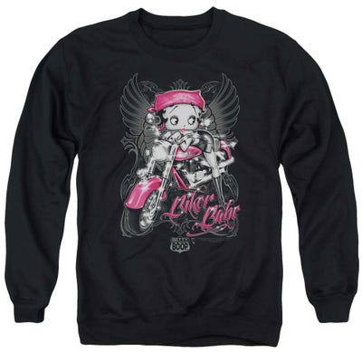 Betty Boop Pink Biker Babe Motor Cycle Sweatshirt