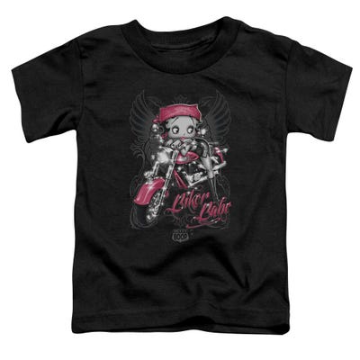 Betty Boop Pink Biker Babe Motor Cycle Toddler T-Shirt