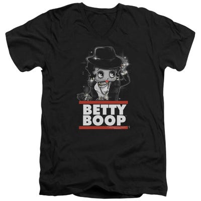 Betty Boop Run Bling Bling Boop Logo V-Neck T-Shirt