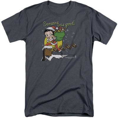 Betty Boop Santa Claus Someone was good! Chimney Tall T-Shirt
