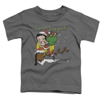 Betty Boop Santa Claus Someone was good! Chimney Toddler T-Shirt