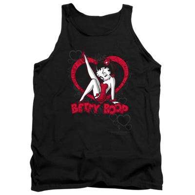 Betty Boop Scrolling Hearts Leg Up Tank Top