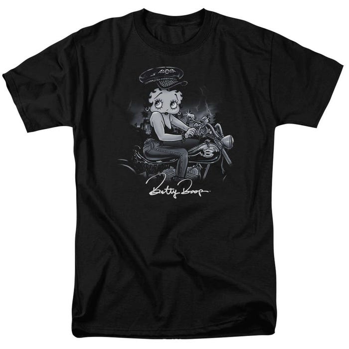 Betty Boop Storm Rider Motor Cycle Biker Girl T-Shirt