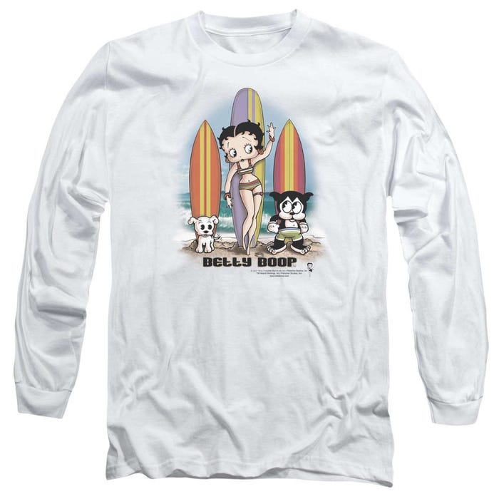 Betty Boop Summer Surfers Long Sleeve Shirt