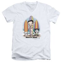 Betty Boop Summer Surfers V-Neck T-Shirt