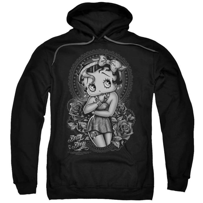 Betty Boop Tattoo Fashion Roses Hoodie