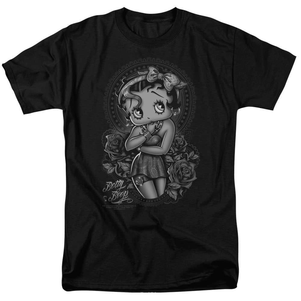 Betty Boop Tattoo Fashion Roses T-Shirt | TeeShirtPalace