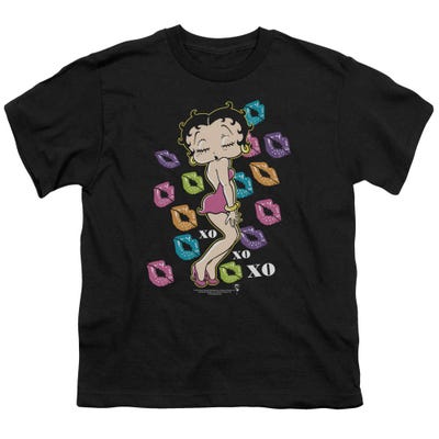 Betty Boop Tripple XO XO XO Lips Kids T-Shirt