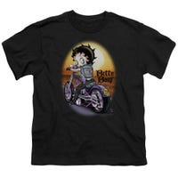 Betty Boop Wild Biker Girl Kids T-Shirt