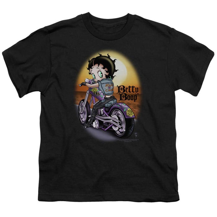 Betty Boop Wild Biker Girl Kids T-Shirt