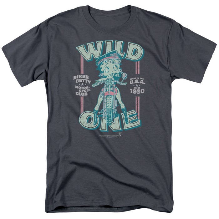 Betty Boop Wild One Motor Cycle Club USA T-Shirt