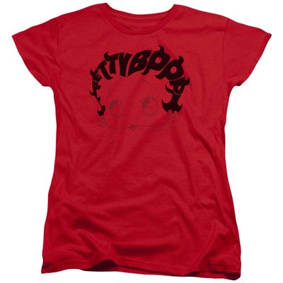 Betty Boop Word Hair Womens T-Shirt