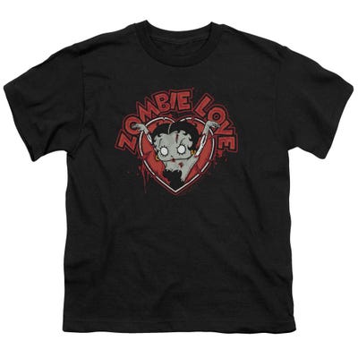 Betty Boop Zombie Heart You Forever Love Kids T-Shirt