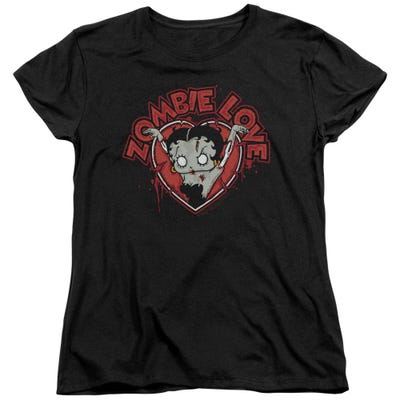 Betty Boop Zombie Heart You Forever Love Womens T-Shirt