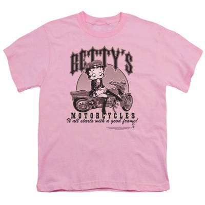 Betty's Motorcycles It all Starts with a Good Frame. Boop Kids T-Shirt