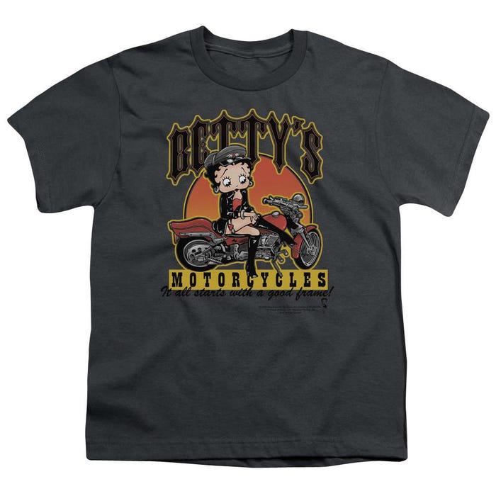 Betty's Motorcycles It all Starts with a Good Frame Kids T-Shirt