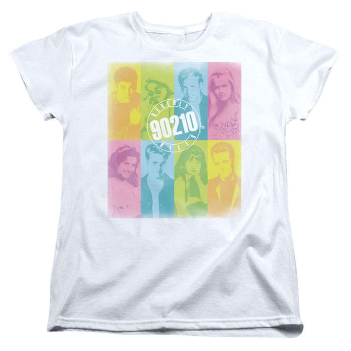 Beverly Hills 90210 Color Block Of Friends Womens T-Shirt