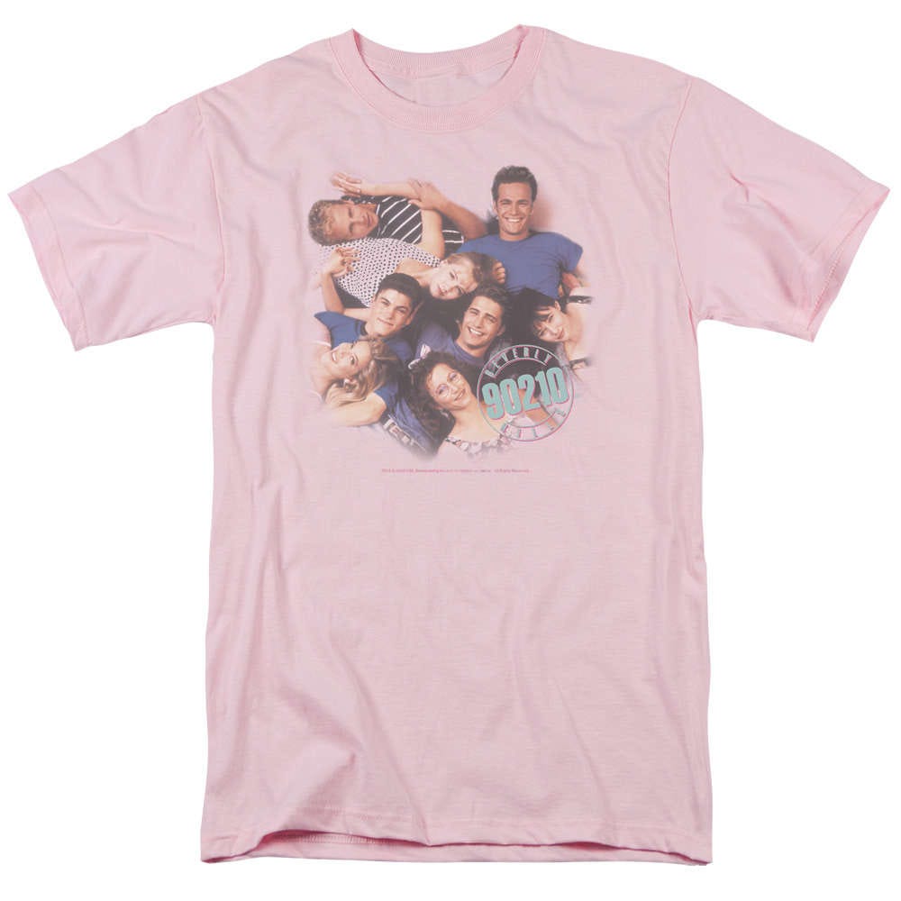 Beverly Hills 90210 Juniors Pink V-Neck Shirt New M 