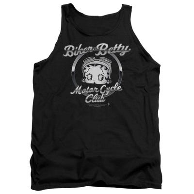 Biker Betty Boop Motor Cycle Club Chromed Logo Tank Top
