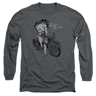 Biker Betty Motor Cycle Club BBMC Betty Boop Long Sleeve Shirt