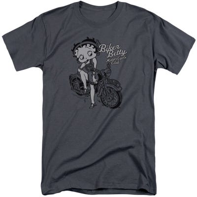 Biker Betty Motor Cycle Club BBMC Betty Boop Tall T-Shirt