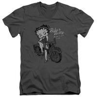 Biker Betty Motor Cycle Club BBMC Betty Boop V-Neck T-Shirt