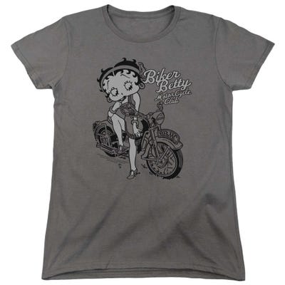 Biker Betty Motor Cycle Club BBMC Betty Boop Womens T-Shirt