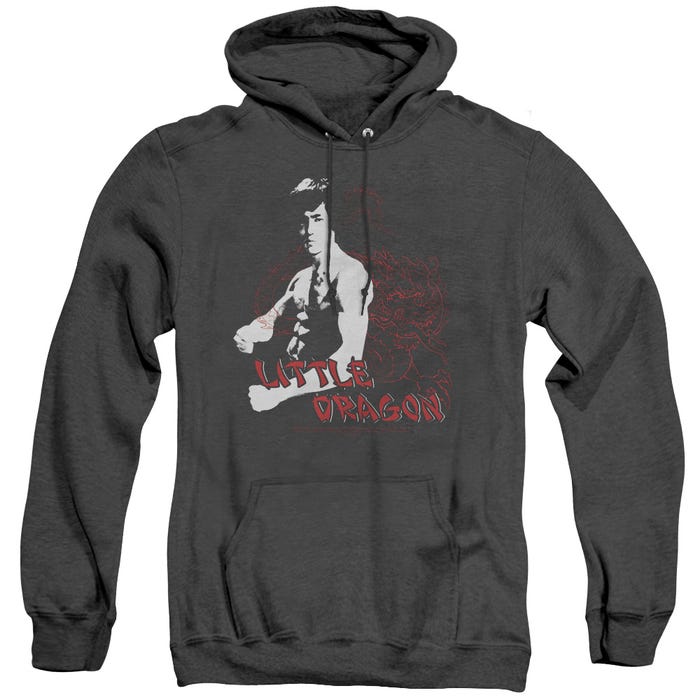 Bruce Lee Little Dragon Adult Heather Hoodie