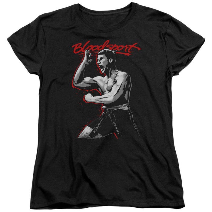 Bloodsport Loud Mouth Ninja Womens T-Shirt