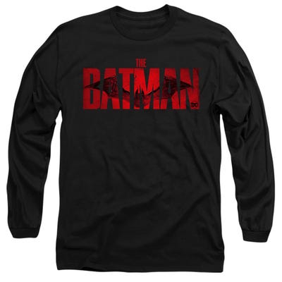 THE BATMAN CRIMSON DRAWN BAT LOGO Long Sleeve Shirt