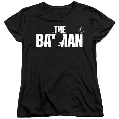THE BATMAN SILHOUETTE TITLE Womens T-Shirt