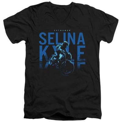 THE BATMAN SELINA KYLE MOTORCYCLE V-Neck T-Shirt