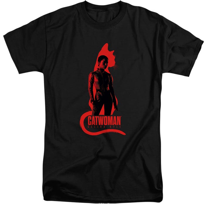 THE BATMAN SELINA KYLE CAT SILHOUETTE Tall T-Shirt