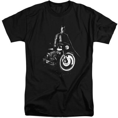 THE BATMAN AND HIS MOTORCYCLE Tall T-Shirt