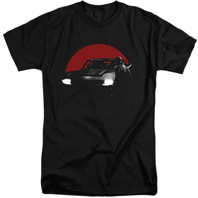 THE BATMAN RED MOON AND BATMOBILE Tall T-Shirt