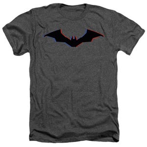 THE BATMAN TRI-COLOR BAT SILHOUETTE Heather T-Shirt