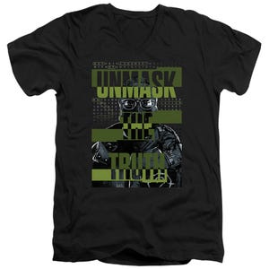 The Batman Unmask The Truth V-Neck T-Shirt