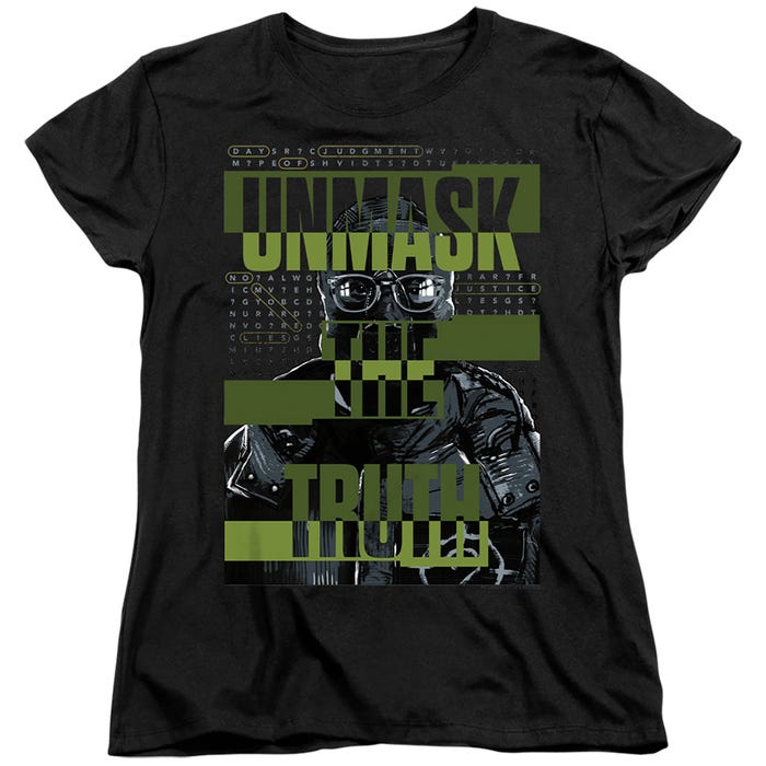 The Batman Unmask The Truth Womens T-Shirt