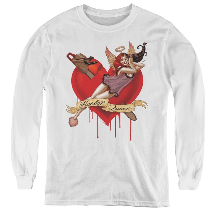 Harley Quinn Perfect Angel Kids Long Sleeve Shirt