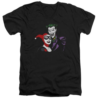 BATMAN JOKER & HARLEY V-Neck T-Shirt