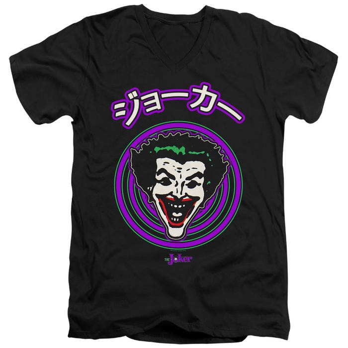 Joker Face Spiral Batman V-Neck T-Shirt