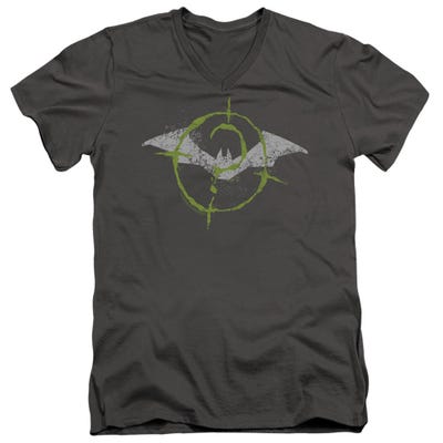 THE BATMAN (2022) SCRIBBLES BAT LOGO V-Neck T-Shirt
